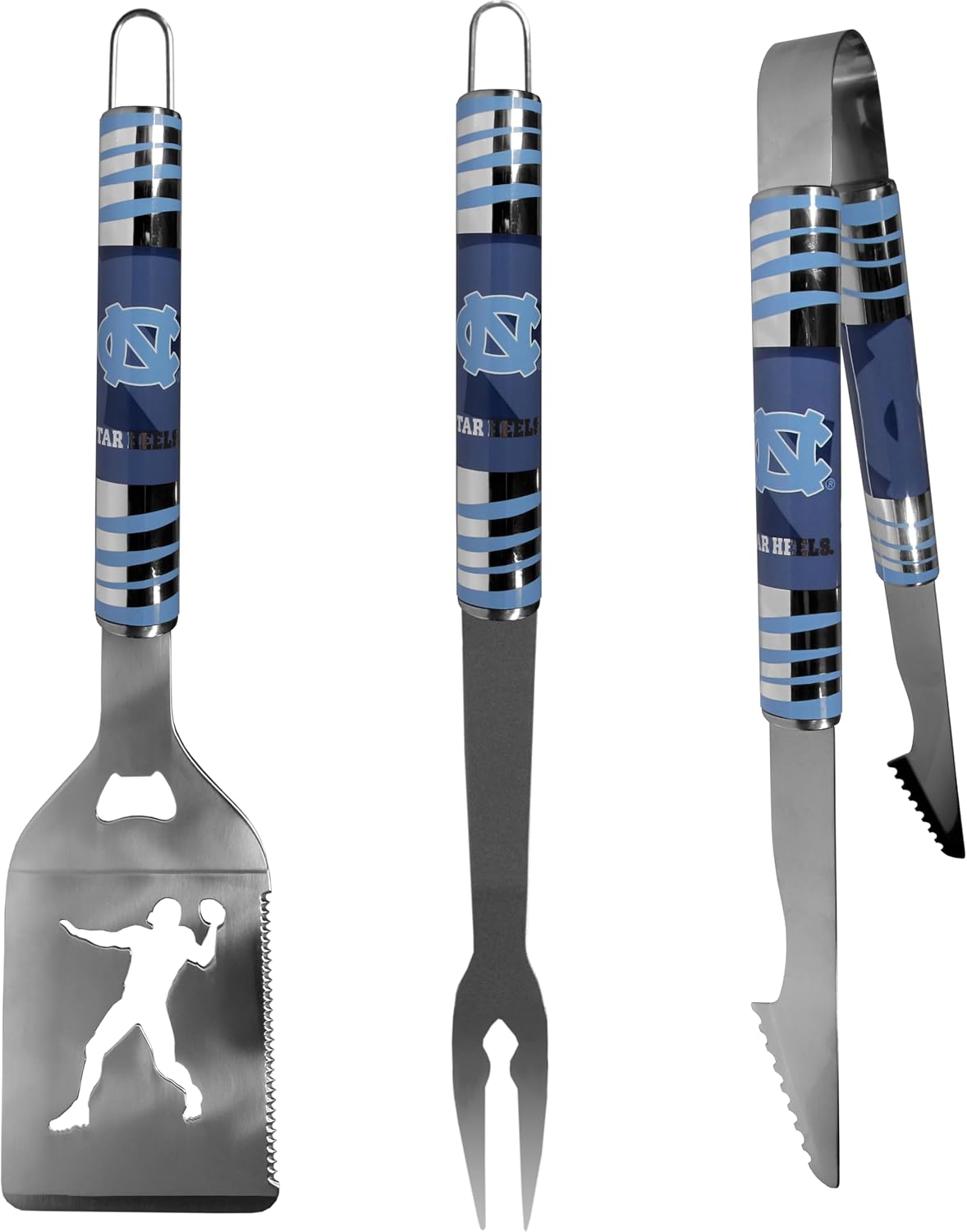 Siskiyou Sports NCAA North Carolina Tar Heels 3 pc Tailgater BBQ Tools, One Size, Team Colors