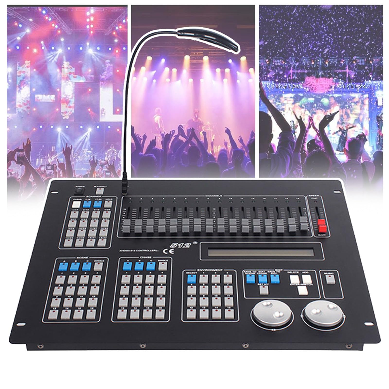 Kontroler Dmx, Konsola Dmx 512, Kontroler OśWietlenia Dmx Z Lampą Na GęSiej Szyi, Profesjonalne OśWietlenie Sceniczne SterująCe Mikserami śWiatłA Na Koncerty Szkolne Party Disco Ktv Club