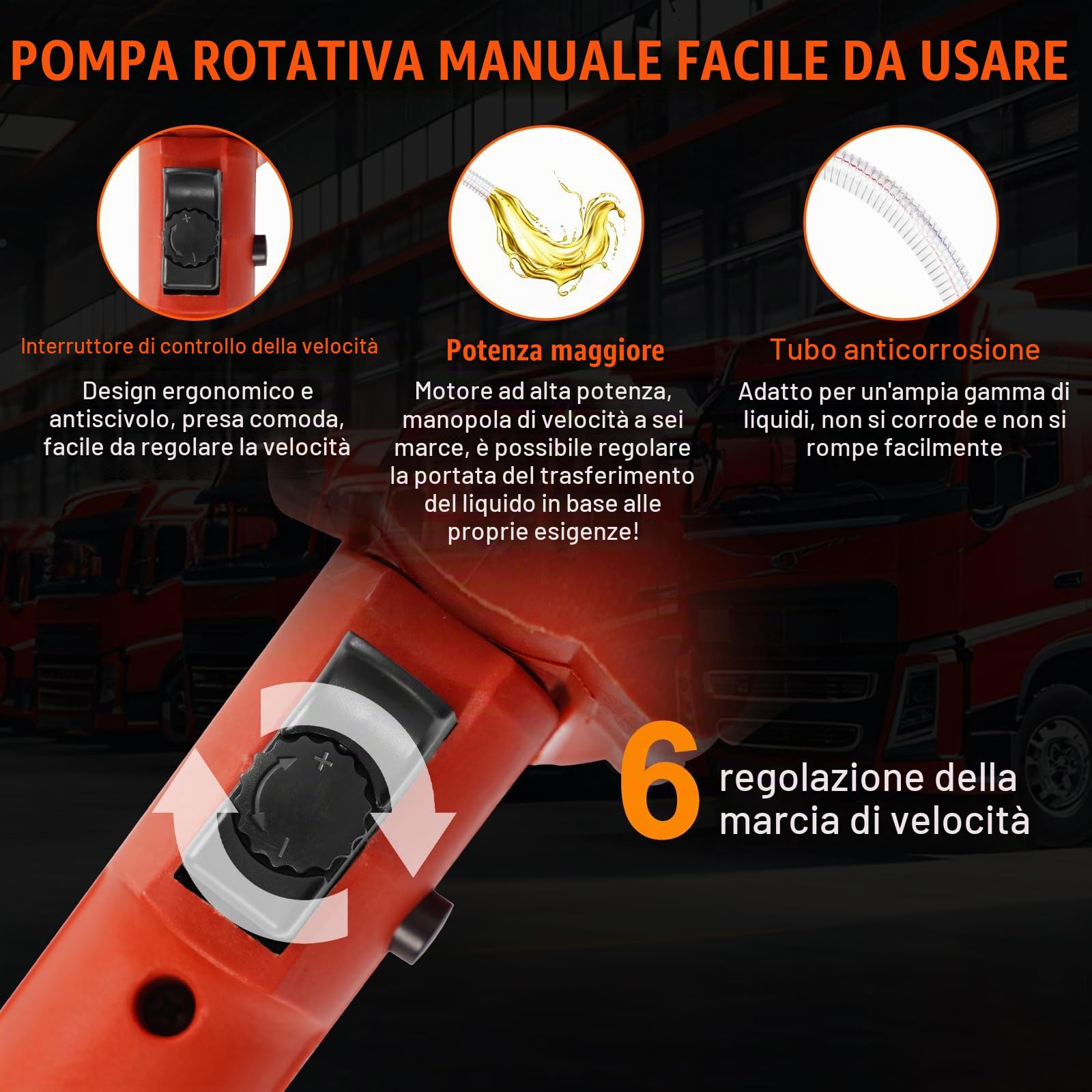 Pompa di trasferimento carburante elettrica 220V Pompa di trasferimento liquidi multifunzionale 1980W Include tubo in acciaio inossidabile da 91cm + tubo flessibile da 2M，per diesel,acqua, cherosene