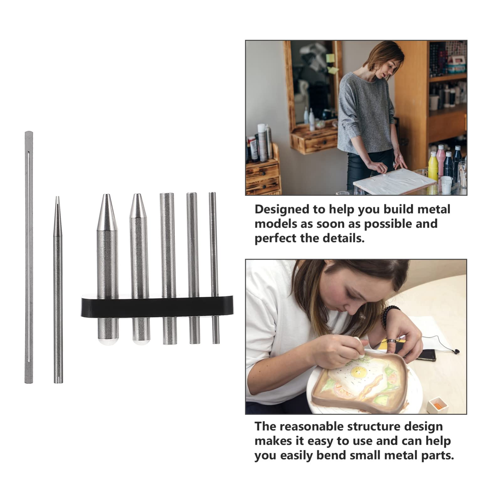 ERINGOGO Model Assembly Tool Kit 7pcs Metal Model Puzzle Making Tool Set for 3D Puzzles