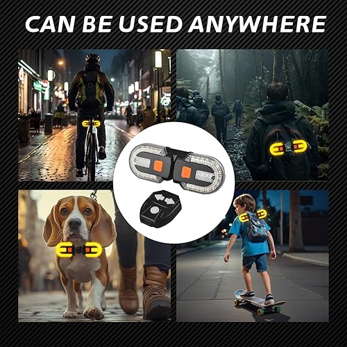 Miniatura 6 de Luz trasera de bicicleta recargable con señales de giro, carga USB, control remoto, 5 modos de iluminación, señales de giro de bicicleta divididas,