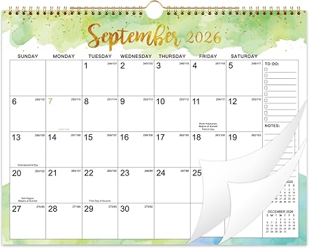 2027 Calendar - 2026-2027 Wall Calendar, 15" x 11.5", JUL. 2026 - DEC. 2027