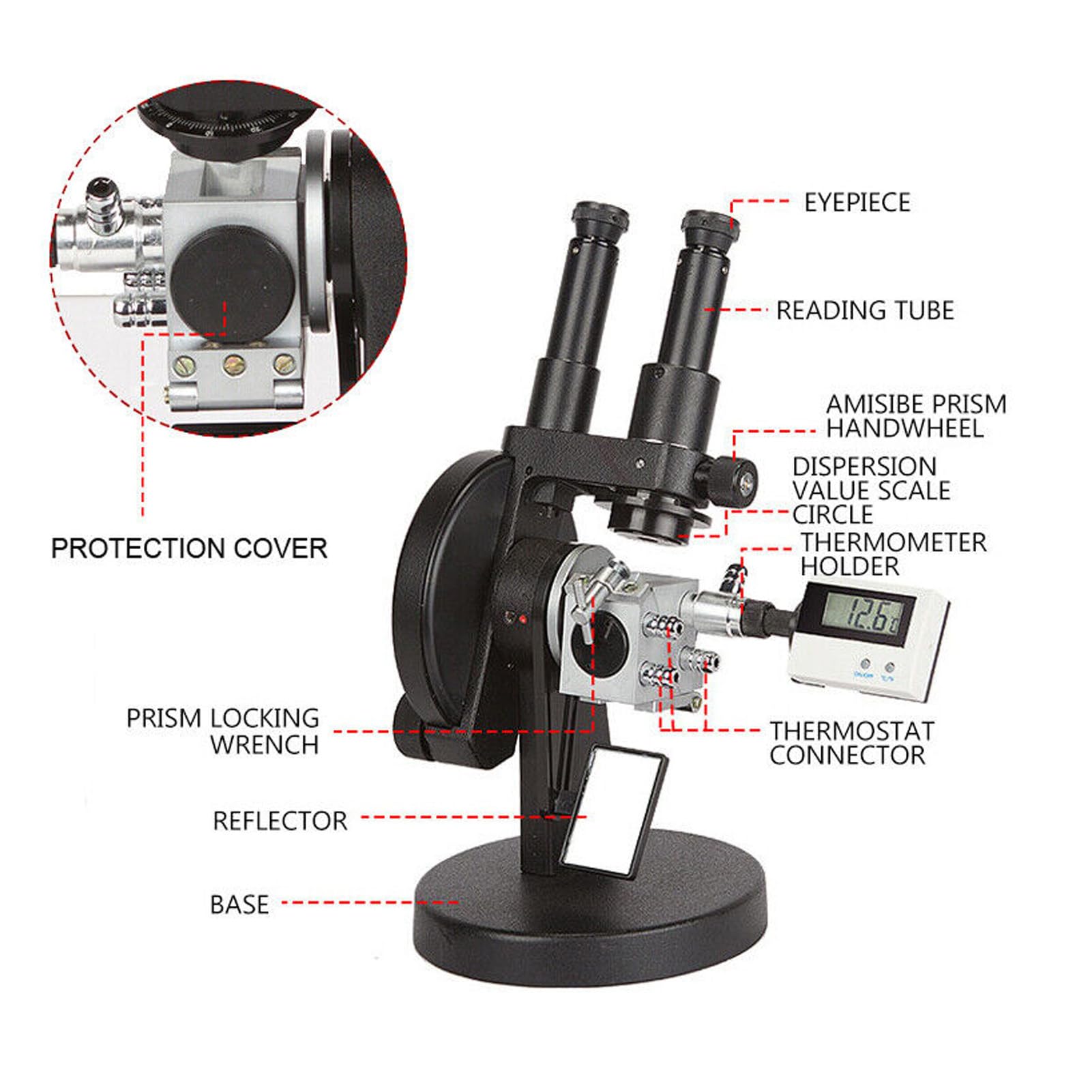 WYA-2W Digital Binocular Abbe Refractometer