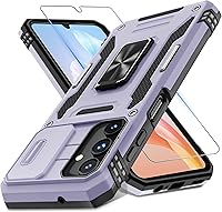 Vista 88 de DEERLAMN - Funda para Samsung Galaxy A15 5G con cubierta deslizante para la cámara + protector de pantalla (1 paquete), soporte giratorio con anillo