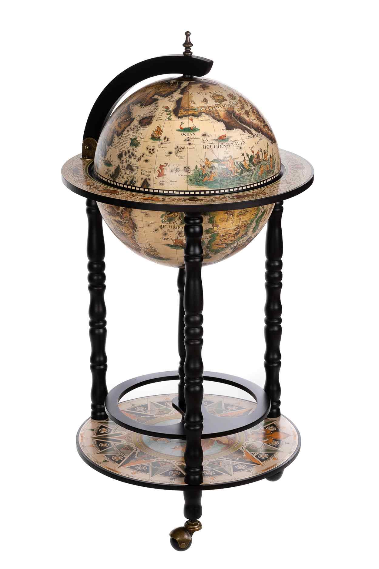 Hausbar 33001WB Bar Globe décoratif Noir et Blanc 100 cm