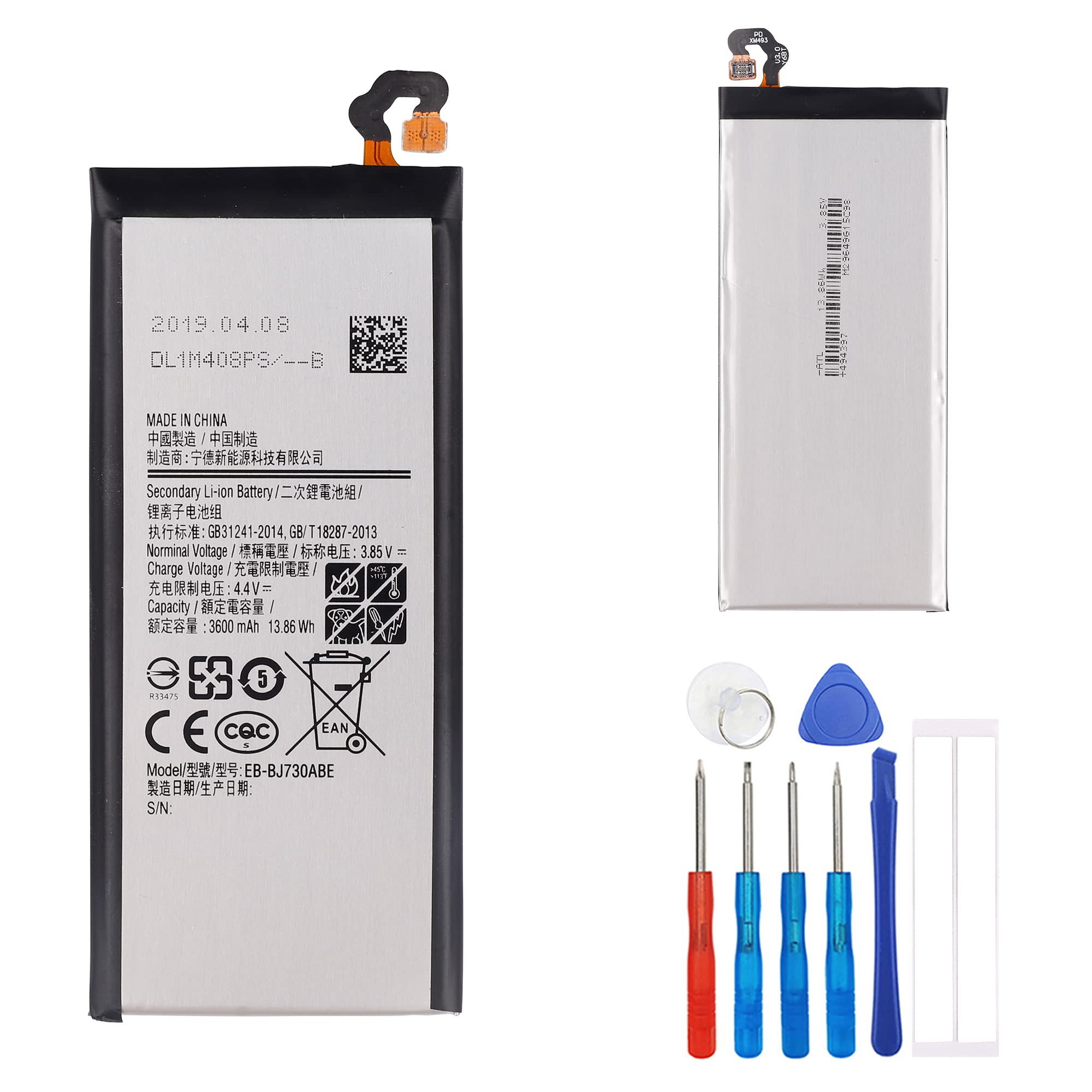 E-yiiviil Replacement Battery EB-BJ730ABE Compatible with Samsung Galaxy J7 Pro 2017 J730F J730GDS J730G J730 with Tools