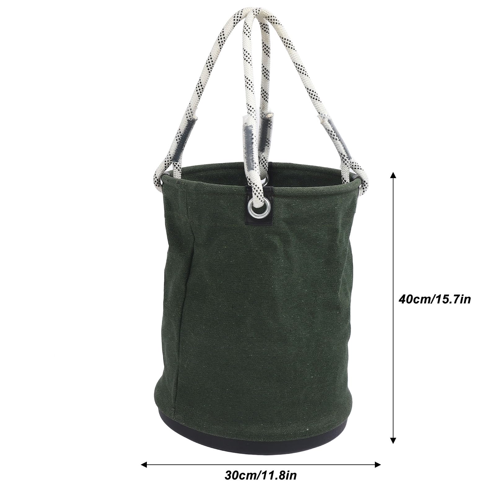Seau en Toile, Sac à Outils en Toile 40x30 Cm Portable pour l'entretien électrique à Haute Altitude (Green)