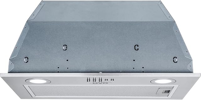 OVO 20 inch Built-In Range Hood Vent with 3-Speed Exhaust Fan, 280 CFM, Push Button Vent Hood, Stainless Steel Kichen Hood