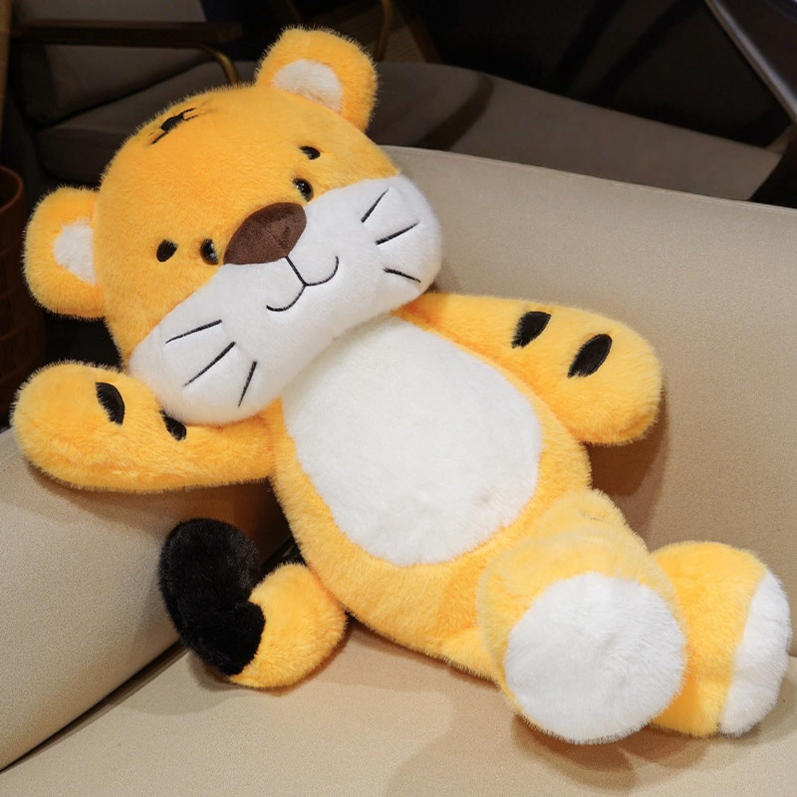 Kuscheltier Tiger,Plüschtier,Weichem Plüschmaterial,Stofftier,Geschenk Kinder,Soft Toy,Plüsch Spielzeug Tiger Plüschtier,Flauschiger Stofftier zum Spielen,Gemütliches Schmusetie (70cm)