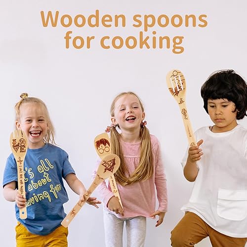 Miniatura 7 de Regalos de Harry para mujeres, accesorios de cocina, cucharas de madera para utensilios de cocina, juego de 7 cucharas mágicas de mago para bodas y