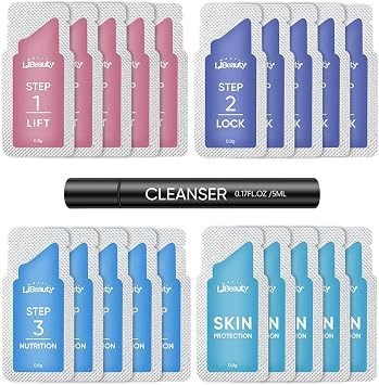 Libeauty Lash Lift, Brow Lamination, Lash Perm Kit, Eyebrow Lamination Kit, Lash Lift Kit, Long Lasting Salon Results, Lifting & Curling for EyelashesJust with Lotion