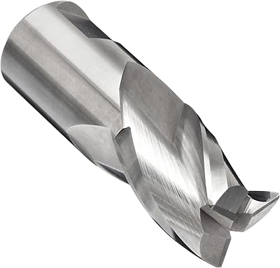 YG-1 E5105 Carbide Corner Radius End Mill, Weldon Shank, Uncoated (Bright) Finish, Non-Center Cutting, 35 Deg Helix, 3 Flutes, 3