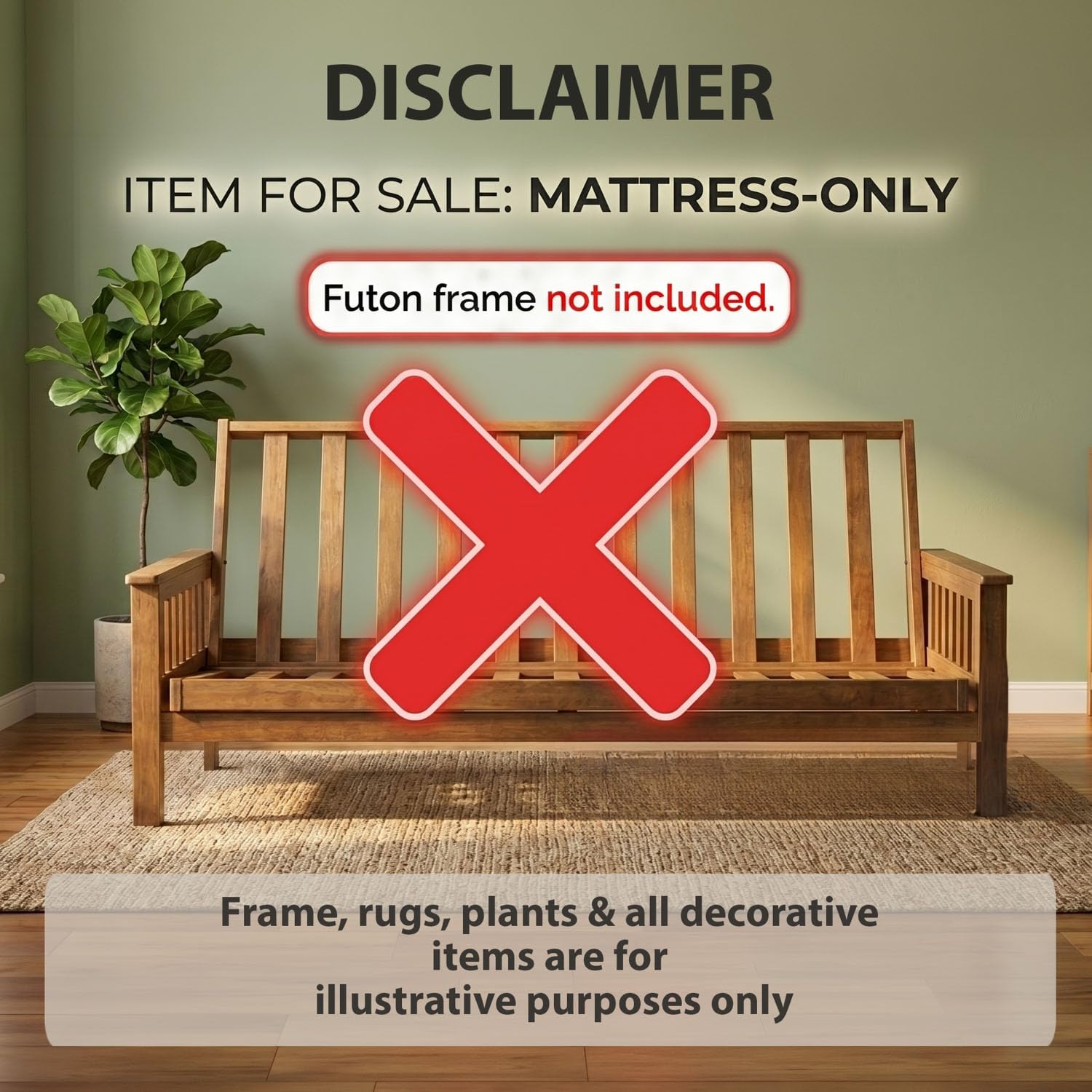FoammaUSA Premium Corduroy Futon Couch Mattress – Made in USA 6-Inch Memory Foam Infused Easy fold Sofa Bed with Heavy-Duty Zipper & Removable Cover, CertiPUR-US Certified (Frame Not Included)