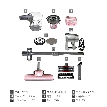 Amazon | ソウイ(SOUYI) サイクロン掃除機 2in1ブラシ