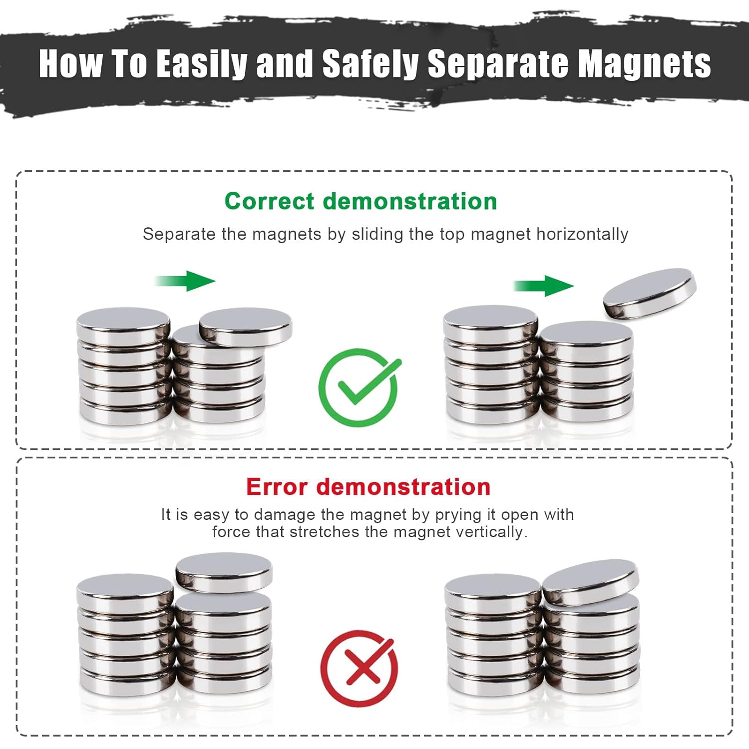 MAGXCENE 50 Pack Rare Earth Magnets, 0.7x0.11 inch Round Neodymium Small Magnets Strong Heavy Duty