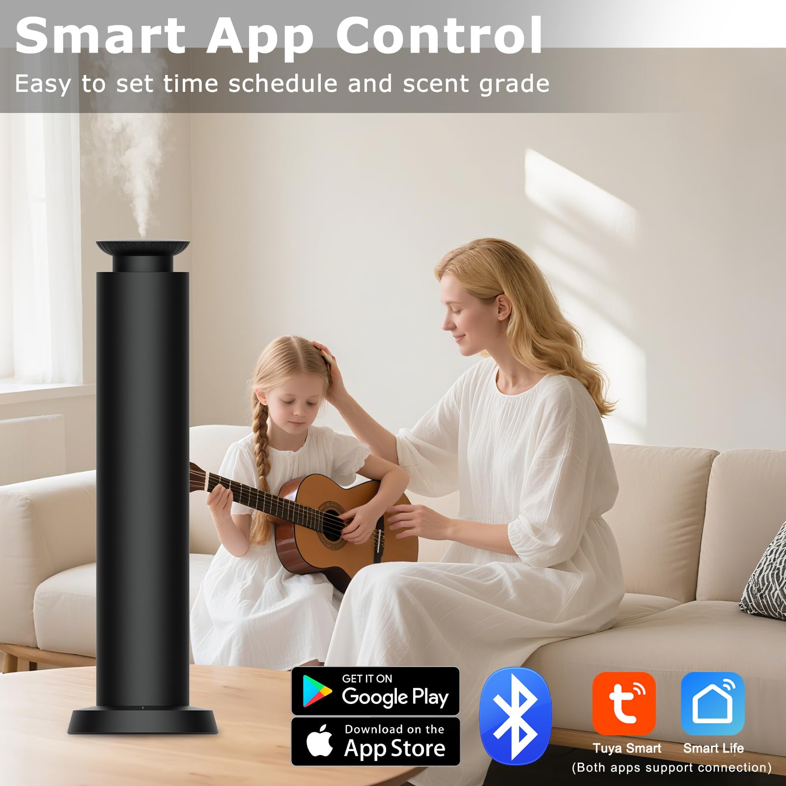 Starter kit per diffusore di profumi wireless 2026 per hotel, include 5 oli di alta qualità, diffusore ricaricabile per casa, diffusore di oli essenziali senza acqua per camera, studio, ufficio (nero)