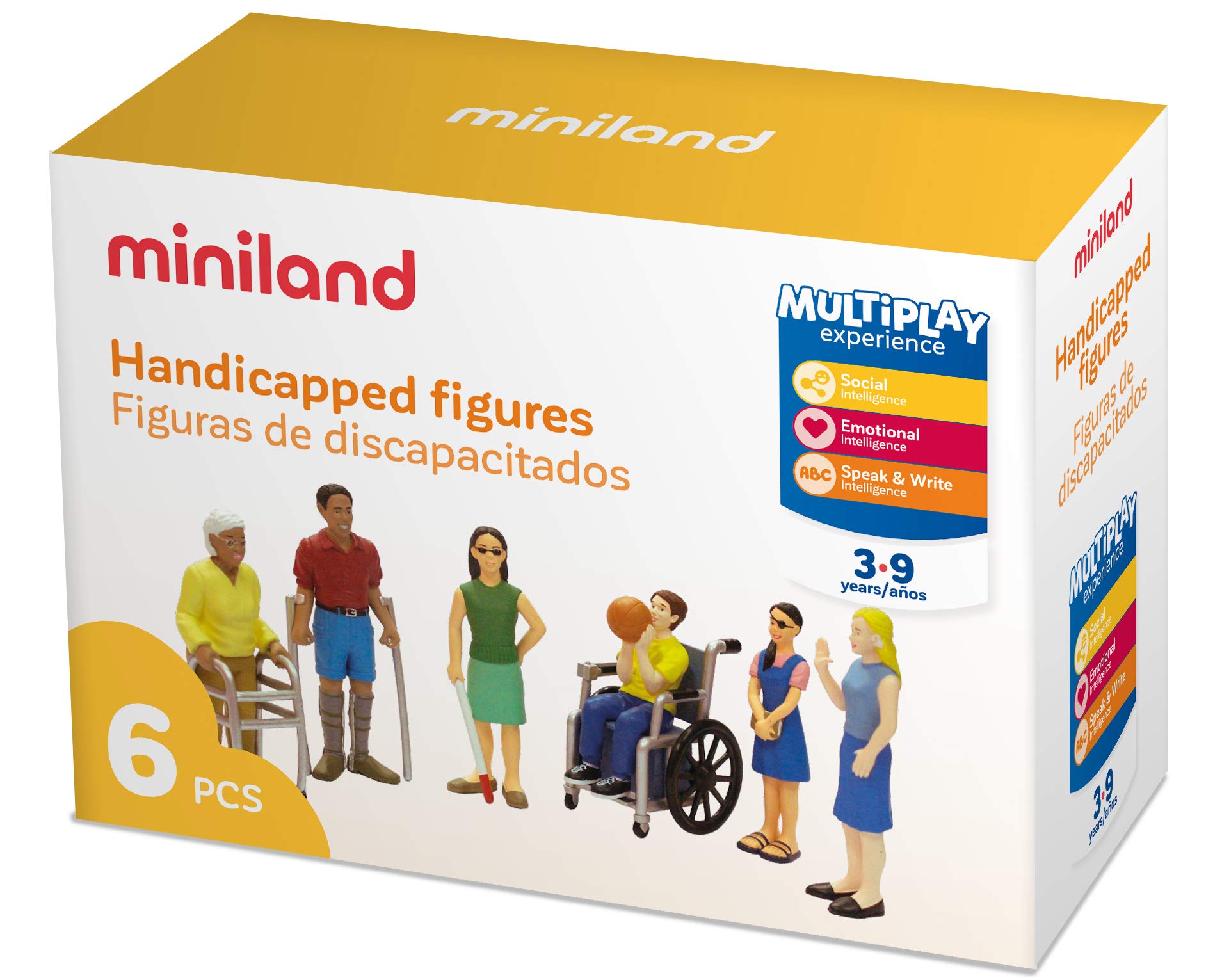 Miniland 27389-6 Figuren mit körperlichen Behinderungen 12,5 cm