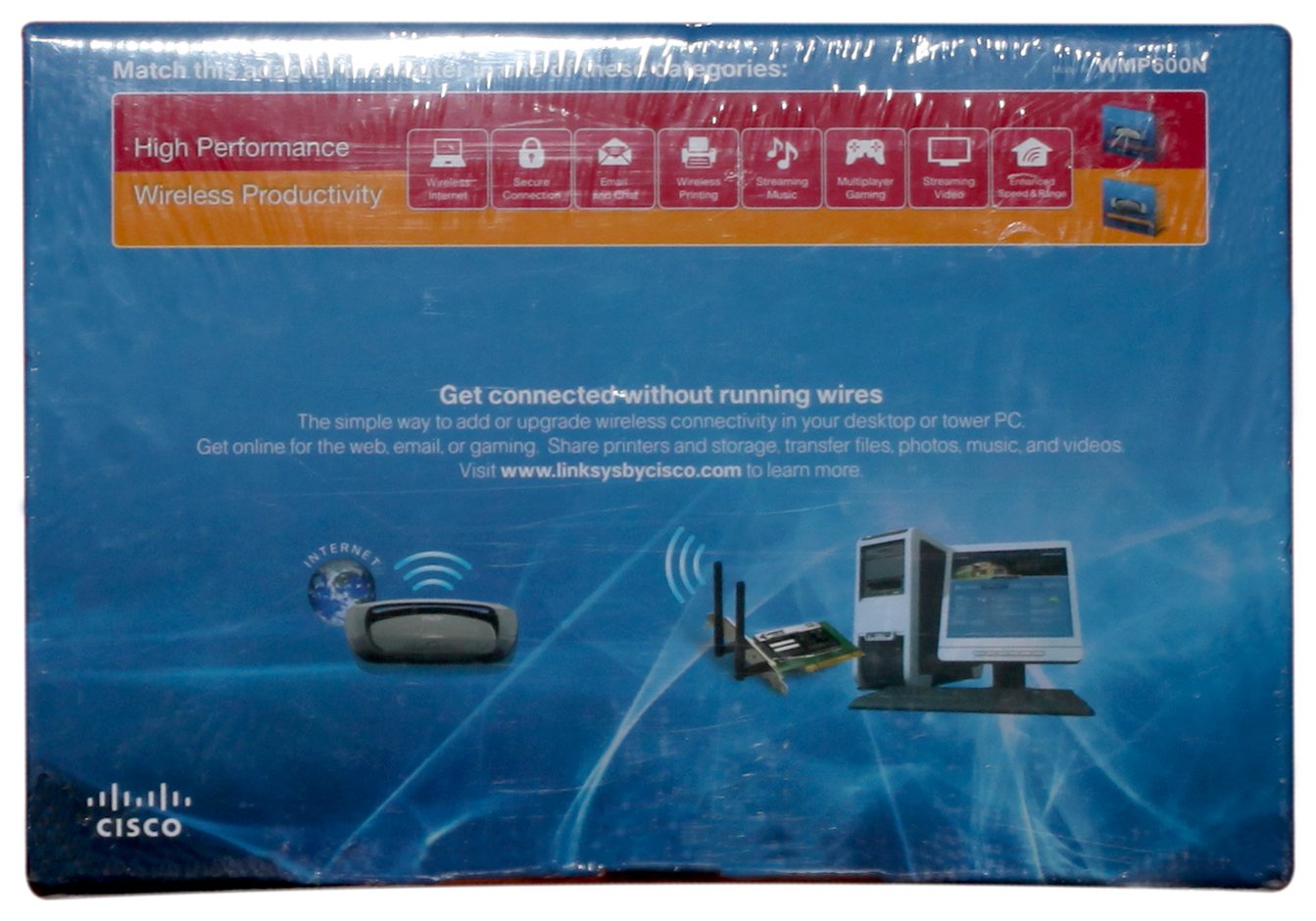 Amazon.com: Linksys Wireless-N PCI Adapter with Dual-Band (WMP600N) :  Electronics