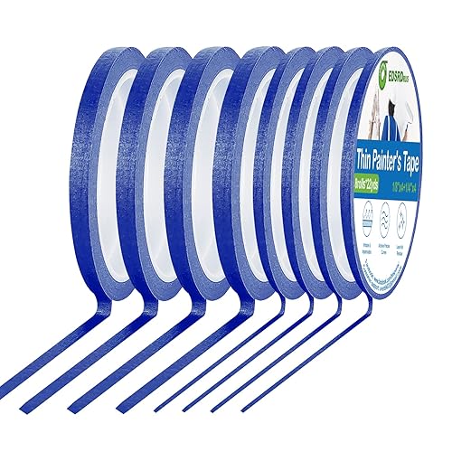 Cinta fina para pintores de 18, 14, 12 pulgada de ancho, cinta de pintura cinta de enmascarar, cinta de rayas para manualidades, selección