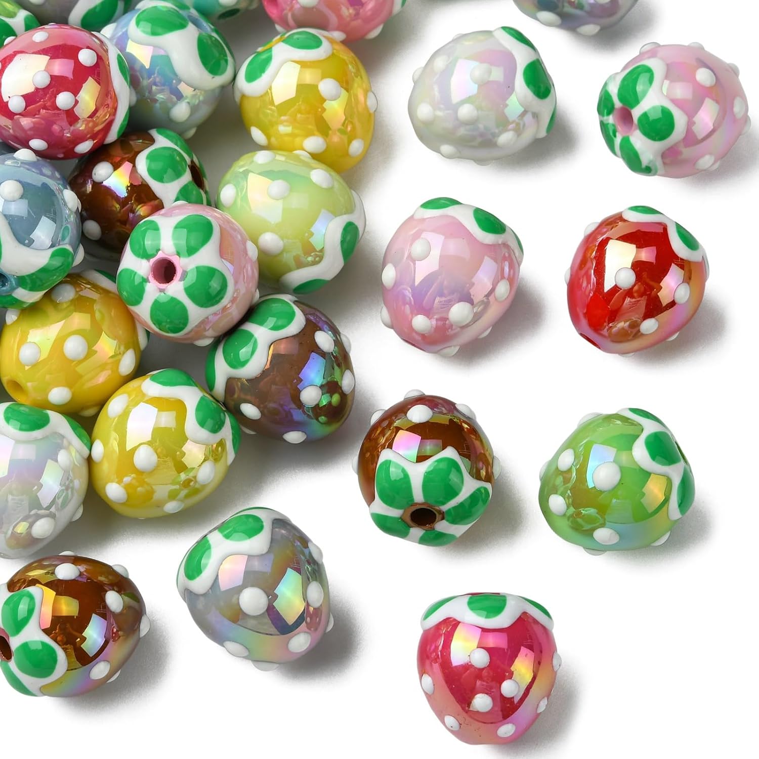 ティーポットから生まれた苺猫ピアス 可愛い Natully 2Way