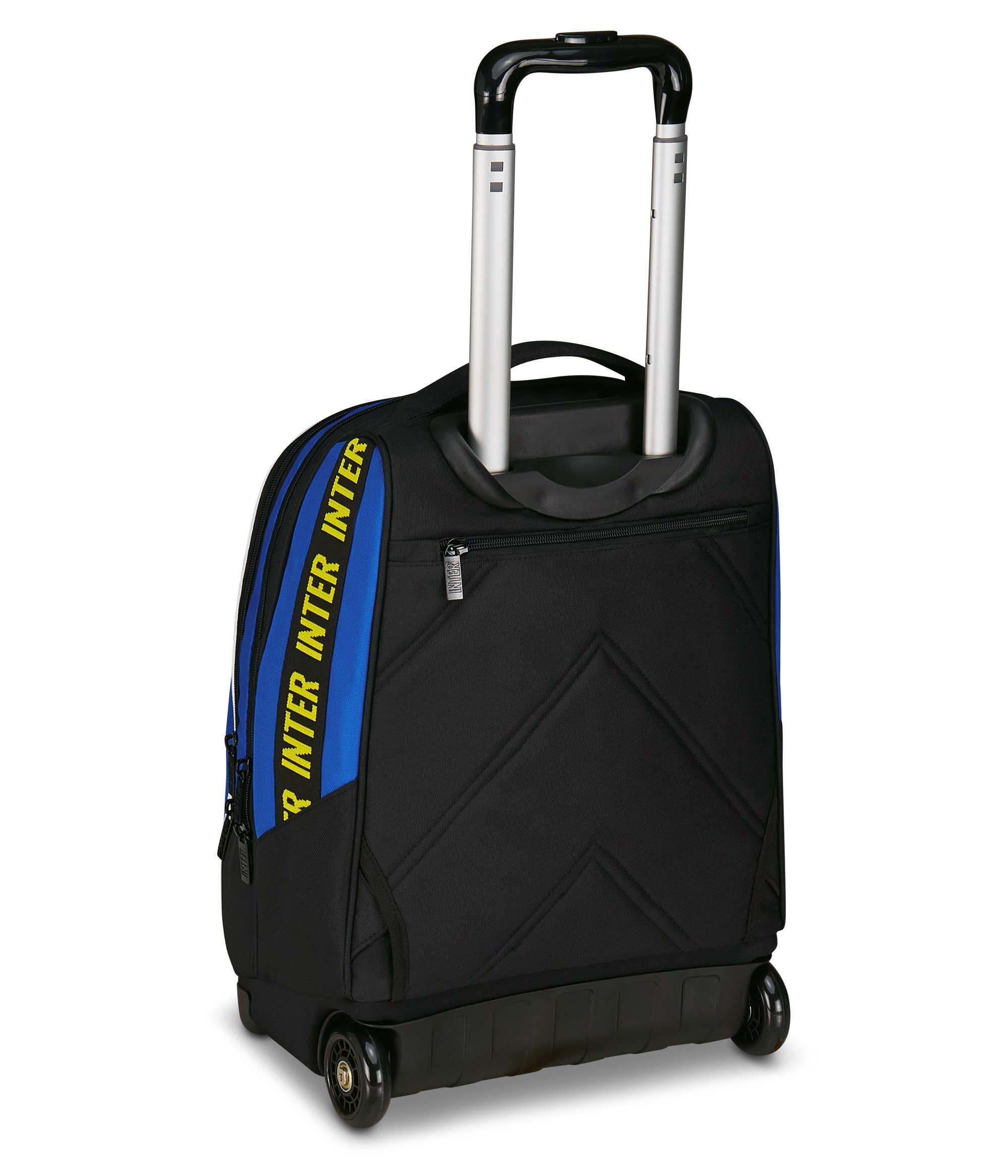 Seven Inter Big Trolley Calcio Scuola Fisso, Blu, 2 in 1, Doppio Uso, Trolley e Zaino, Scuola Elementare e media, Per bambini e ragazzi, Prodotto ufficiale, Idea regalo