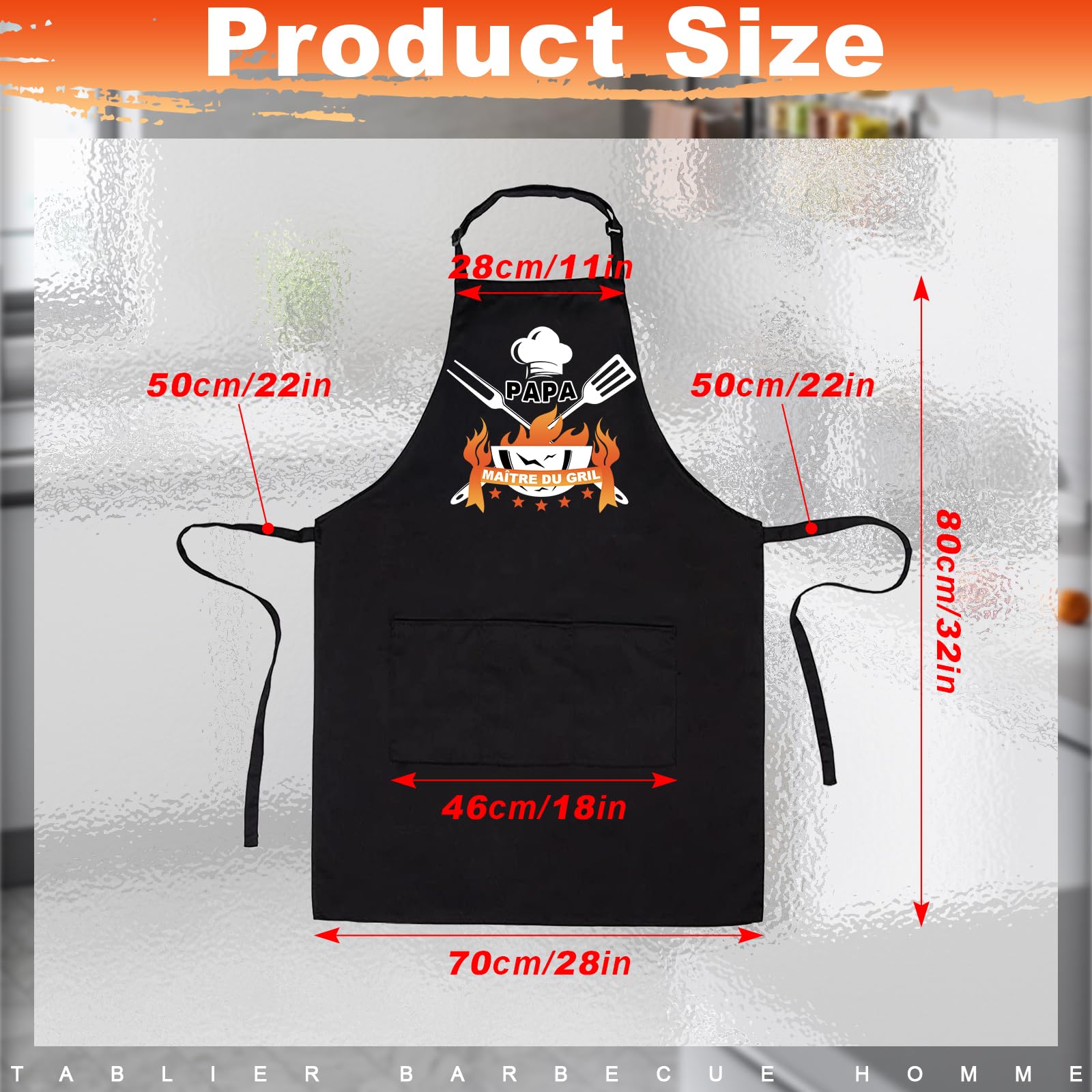 Tablier Barbecue Homme Cadeau Fete Des Peres Tablier Cuisine Homme Humour Cadeau Anniversaire tablier Papa Barbecue Chef Humoristique Accessoire Avec 3 Poches Pour BBQ Fête Noël