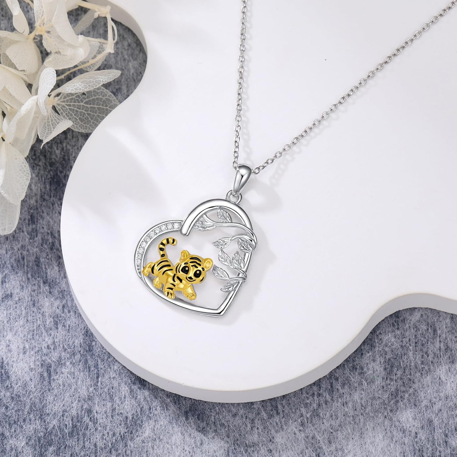 925 Sterling Silver Fox/Giraffe/Koala/Panda/Dog/Raccoon/Tiger/Cow/Snake/Penguin/Frog Necklace Cute Animal Pendant Birthday Gifts for Women Animals Lover - Image 3