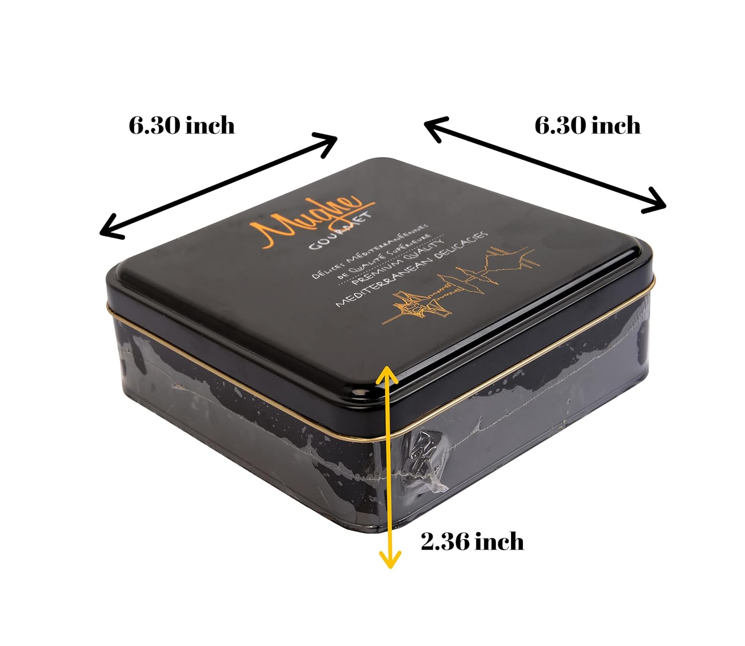 Mughe Gourmet Halvah Assortment 1.88lb (850g) Tin Gift Box - 3 Delicious Vegan Marble Tahini Halvah Bars Pistachio, Cocoa, Vanilla -Flaky Turkish Halawa Gifts- Perfect Gifts for Birthdays, Fathers Day