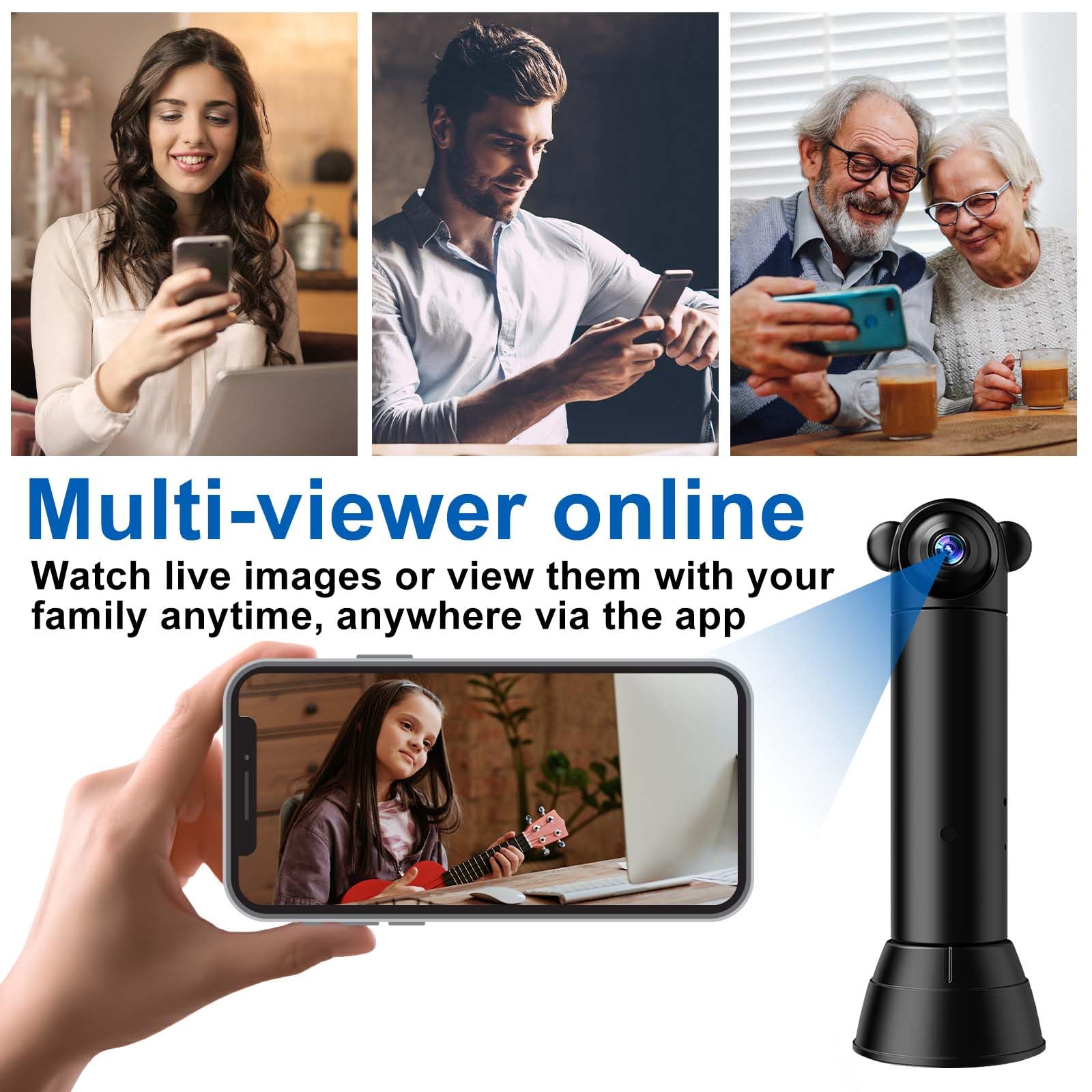 Ezviz Telecamera Interno Telecamera Spia WiFi Nascosta In Sveglia