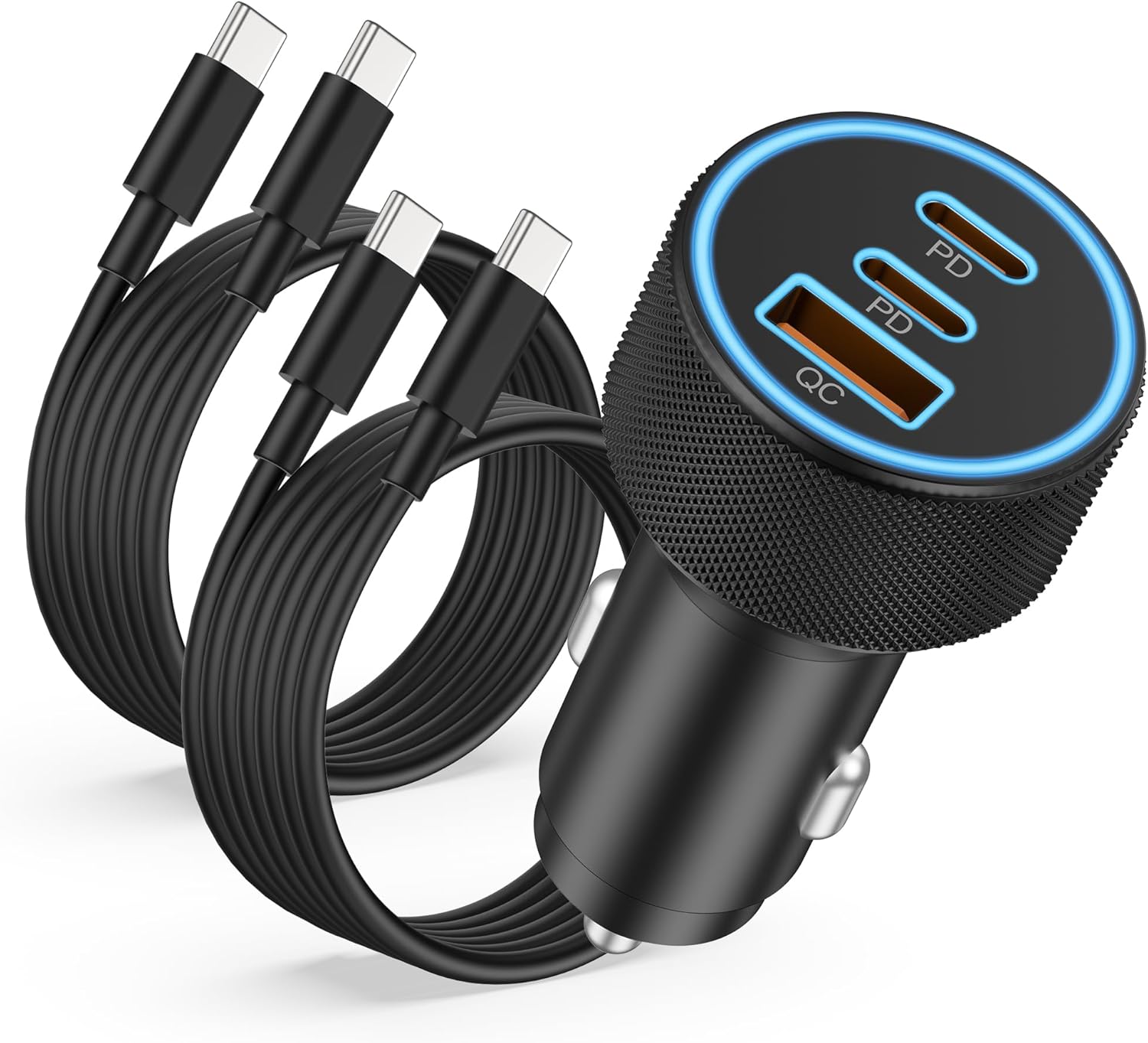 USB C Car Charger, KENHAO 3Port 67W Dual USBC & USBA Car