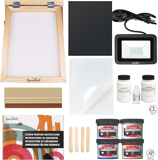 Speedball Advanced All-In-One Screen Printing Kit, Includes LED UV Exposure Lamp