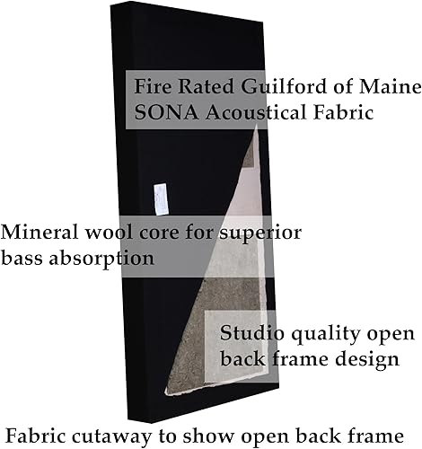 Miniatura 6 de ATS Acoustics Bass Trap - Panel de pared acústico de estudio absorbente de sonido de rango completo, 24 x 48 x 4 pulgadas (azul ahumado)