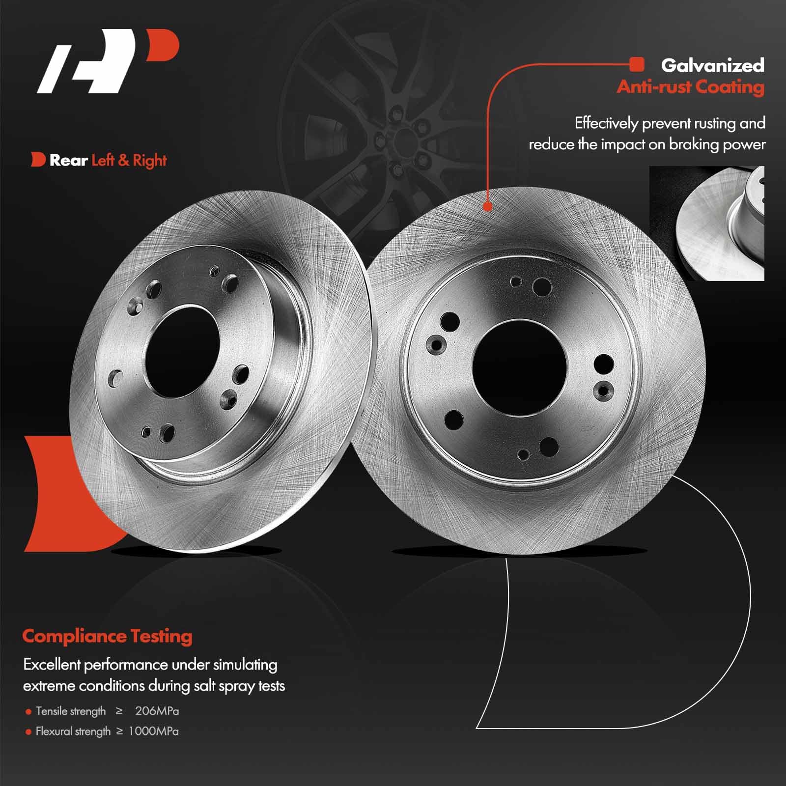 EBC Premium Rear Rotors (260x10mm) | 92-96 Honda Prelude 2.2