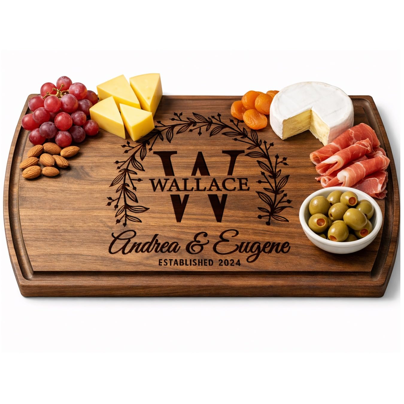 Barika Personalized Cutting Board, Wood Engraved