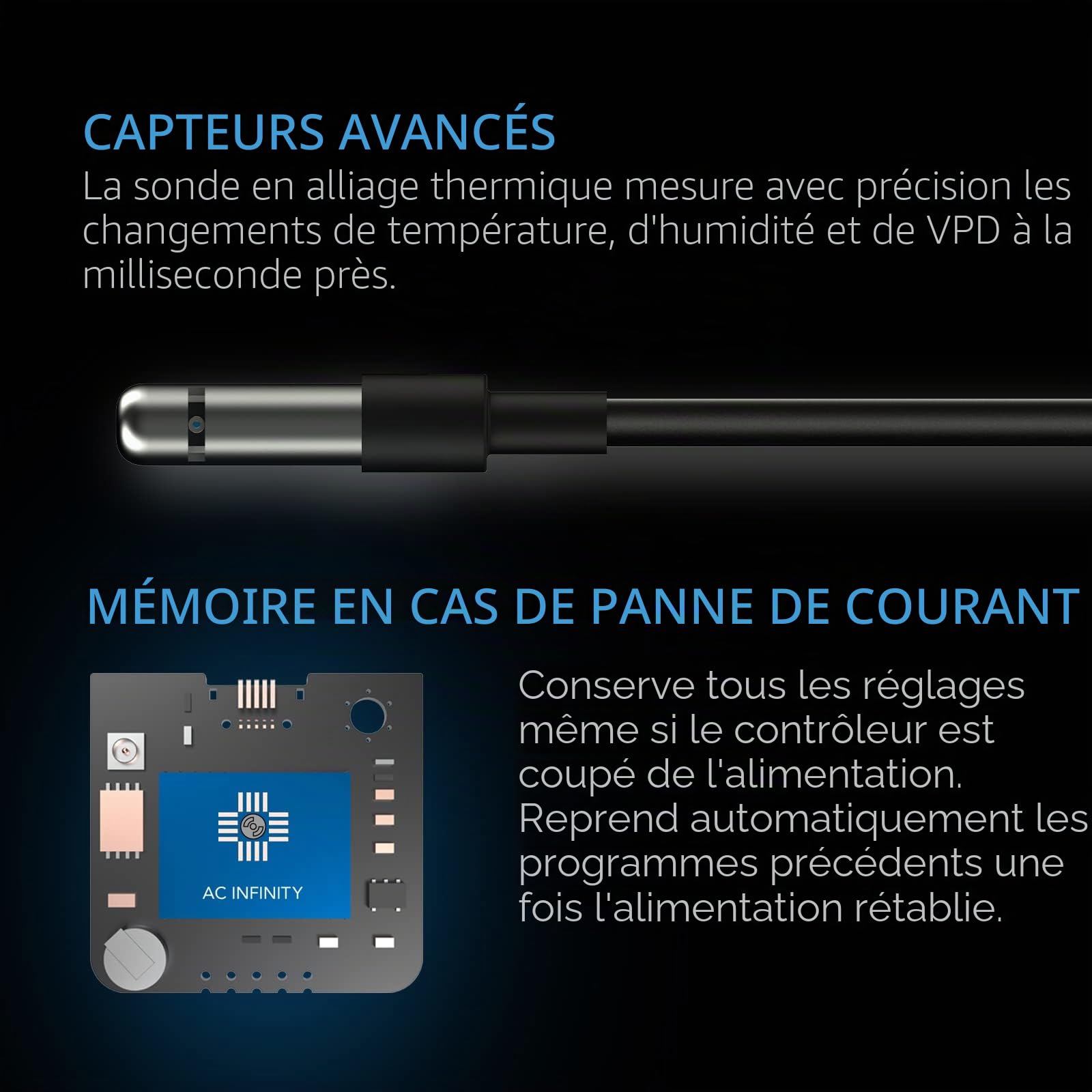 AC Infinity Controller 69 Pro + Contrôleur environnemental intelligent 8 ports avec température, humidité, VPD, minuterie, cycle, commandes de programme, pour tente de culture et éclairage de