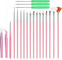 Qianyu 20Pcs Cake Decorating Tool Set - Brushes, Tweezers, Needles for Cookies, Fondant, Cupcakes & Baking