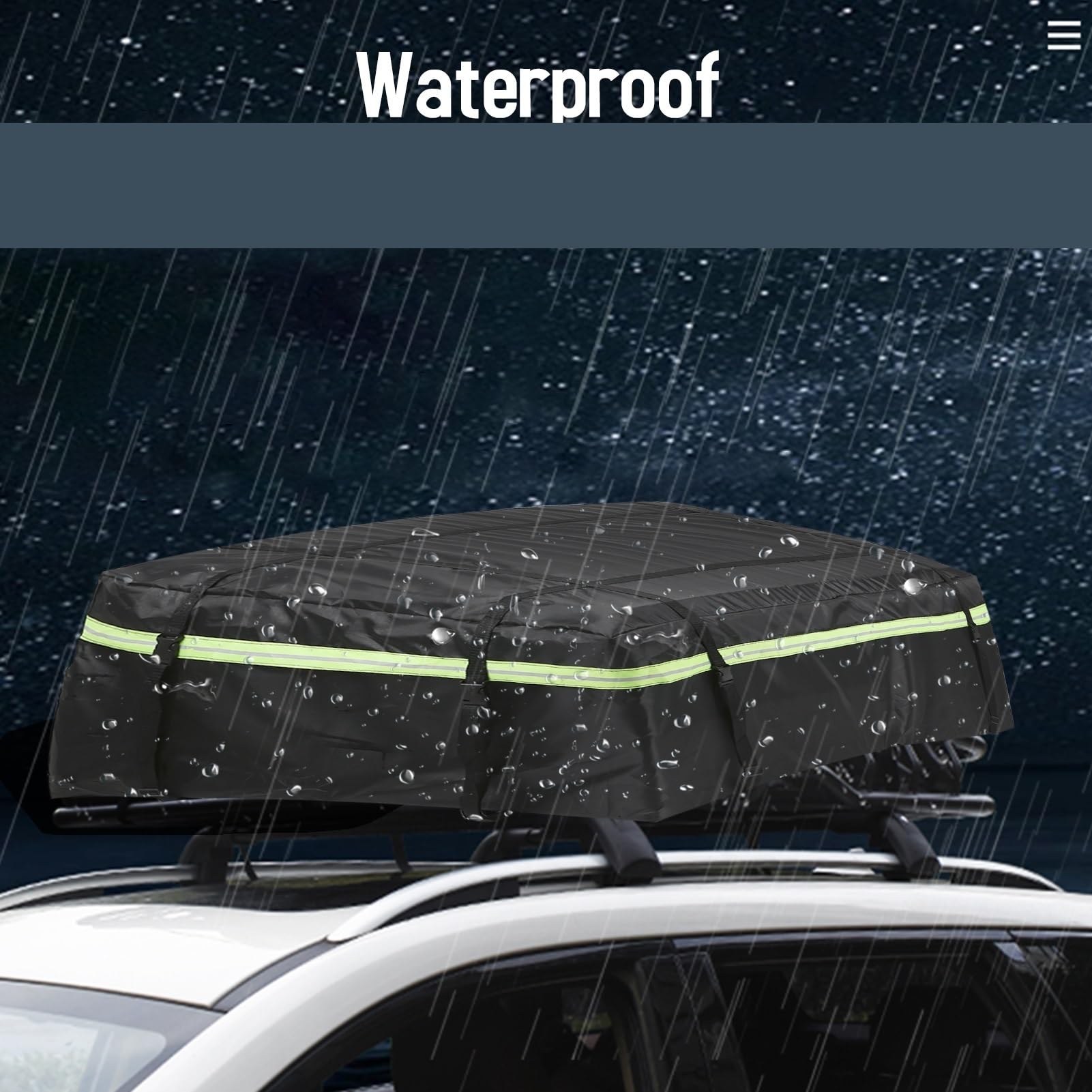 Bolsa Techo Coche Impermeable Bolsa de Carga Impermeable con Reflectante