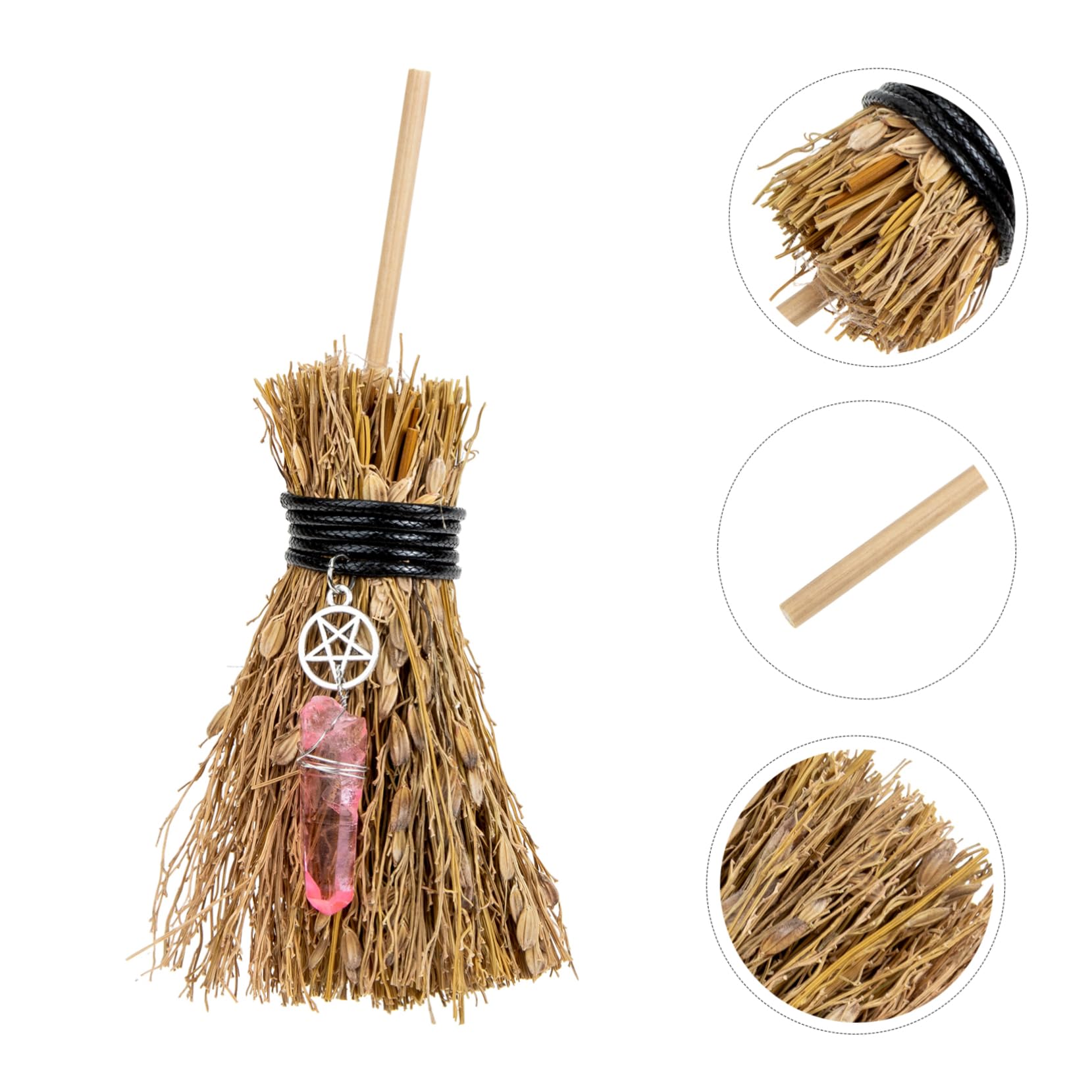 TEHAUX Mini Broomstick Charm Pendant for Adults Halloween Decor Diy Charms Pendant