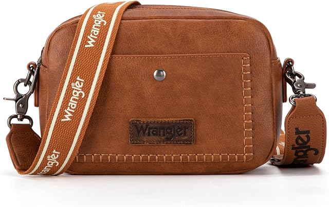 Wrangler Purse pour les femmes Trendy Camera Snapshot Sac pour le corps avec large strap