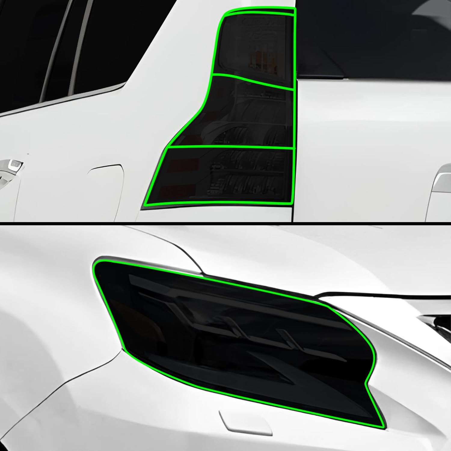 BOGAR TECH DESIGNS Full Headlight Taillight Tint Kit Compatible with Lexus GX 2014-2023, Light Smoke