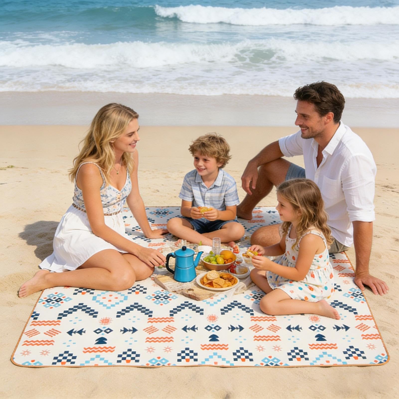 Couverture De Pique-Nique Couverture Imperméable 200x150 cm | Tapis Pour Sortie Familiale pour Plage Camping Pique-nique et Activités de Plein Air