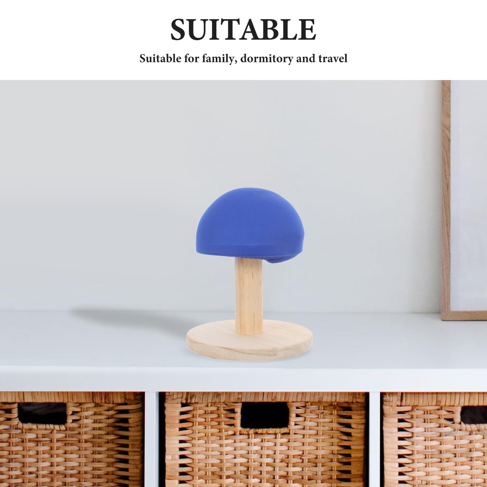EXCEART Mini Resistente Tabla Funda Azul de Madera Redonda de Planchar Compacta y para Mangas y Prendas Pequeñas Cuidado Doméstico y Dormitorios