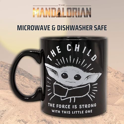 Miniatura 102 de Silver Buffalo Star Wars The Mandalorian Repeat Poses - Taza de café de cerámica estilo campista, 20 onzas Repetir Poses