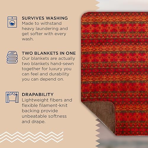 Miniatura 7 de Denali Ultimate Comfort - Manta Western con tecnología ligera de microfelpa con diseño Earth Spirit (60 x 70 pulgadas)