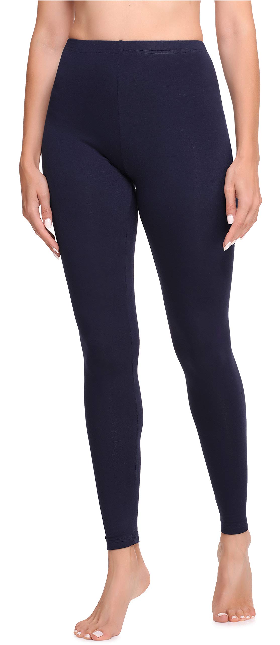 Ladeheid Leggings Damen aus Baumwolle Bequeme und Lange Leggins für Frauen für Frühling Sommer Herbst Winter Saison LA40-133