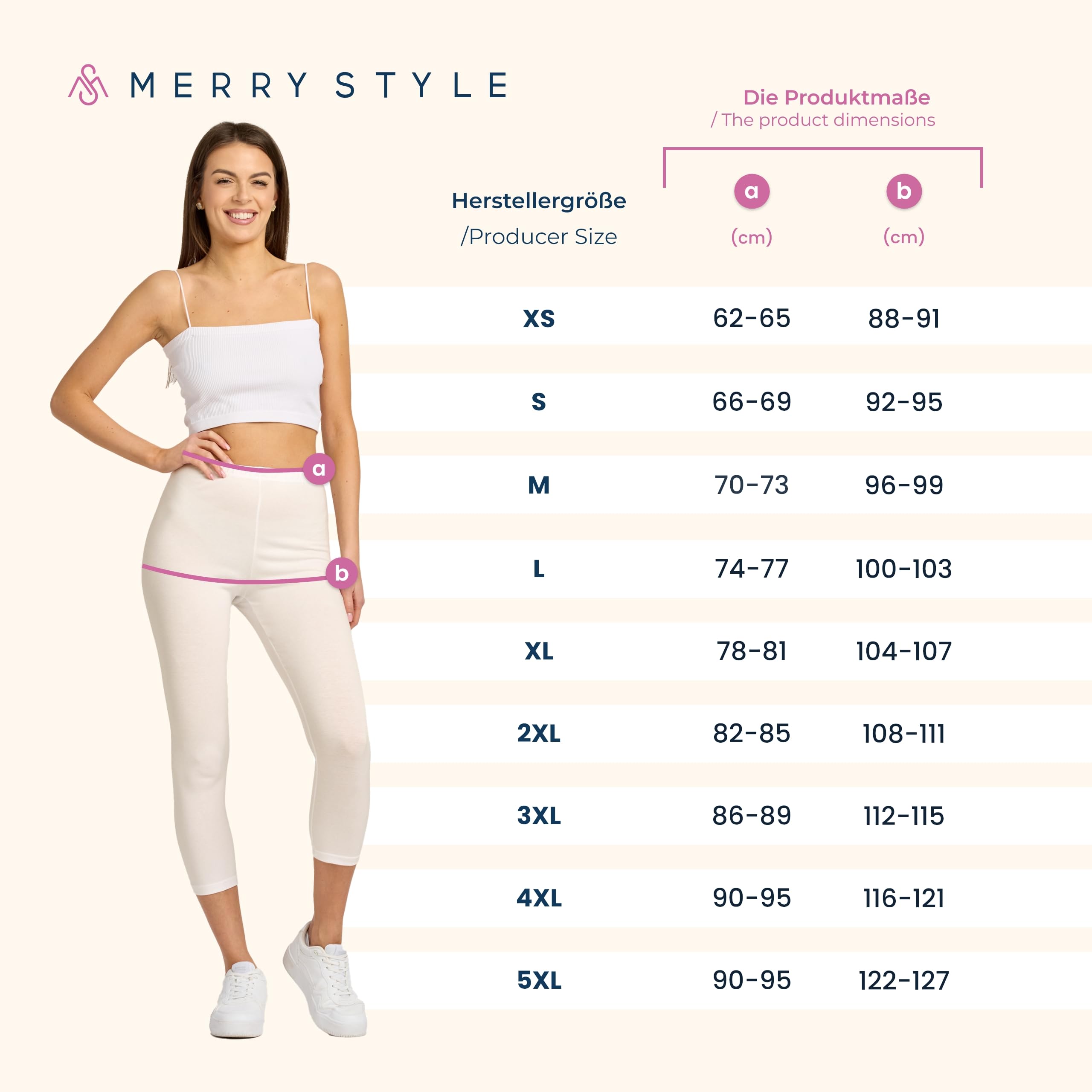 Merry Style Leginsy Damskie 3/4 z Wiskozy MS10-144