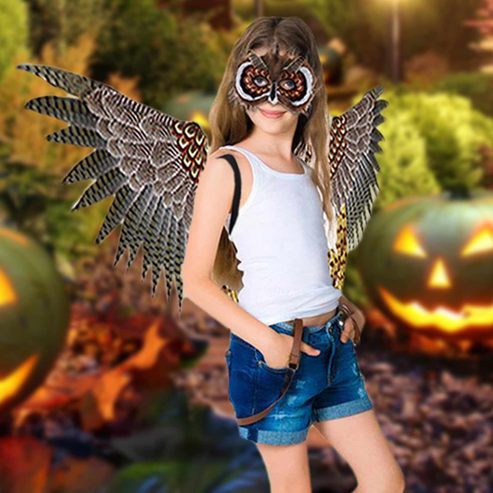Costume Da Per Bambini Accessorio Costume Halloween Tema | Accessorio Maschera E Da Gufo Per Giochi Di Ruolo, Performance, Carnevale, Cosplay E Feste All'Aperto