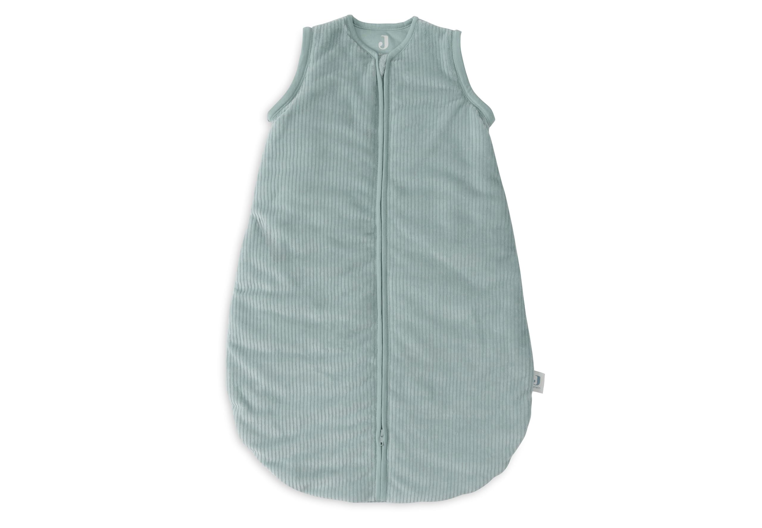 Jollein Schlafsack Baby Rund - Velvet Rib, Sea Green - 90 cm - Baumwolle, Polyester - 2.0 bis 3.0 TOG - Abnehmbare Ärmel - Oeko-TEX Zertifiziert - Baby Schlafsack