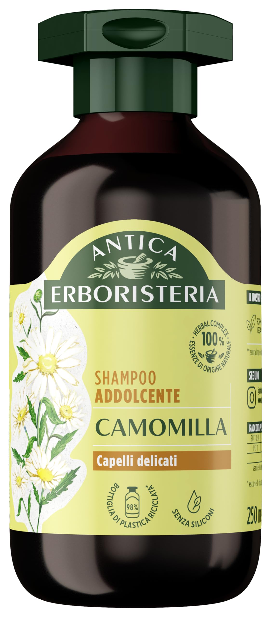 Antica Erboristeria - Shampoo Delicato alla Camomilla, Formula Vegan e Senza Siliconi, 250ml