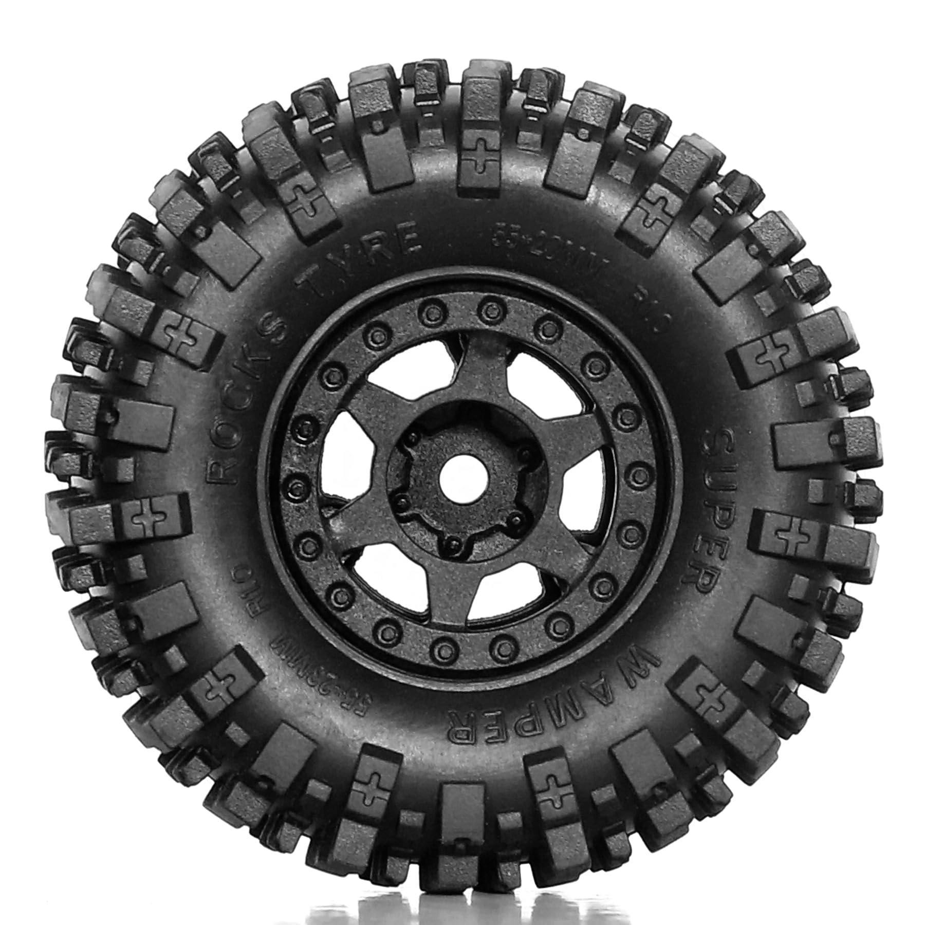 REDSPIDER 2.2 Beadlock Wheels And Tires Set(4Pcs),Plastic...